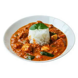 Menú Curry De Pollo Con Arroz