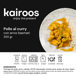 Pollo al curry con arroz (350 gr)