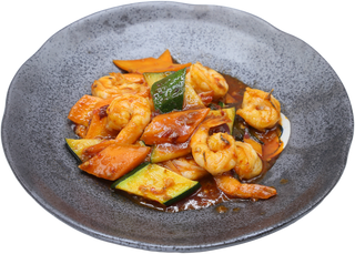 322 Gamberi al basilico thai piccante