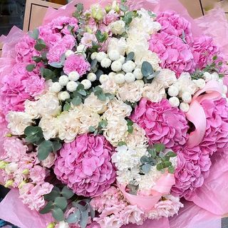 Buchet Hortensie si trandafiri XXL