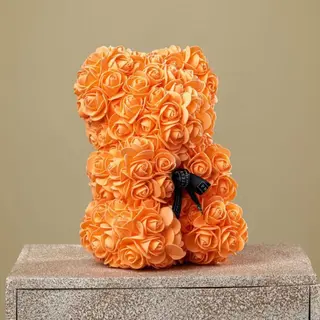 Flower teddy naranja 20cm