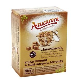 Azúcar Moreno De Caña Integral En Terrones Azucarera 500 Gr.