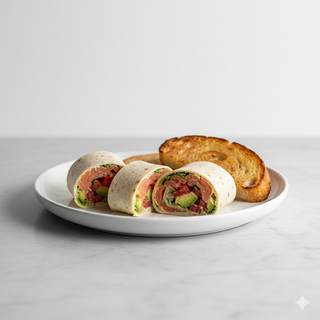 Omelette De Salmón Con Tomate Y Aguacate