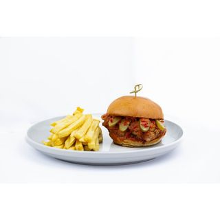 Scorchin' Southern Crispy Chicken Burger with Fries