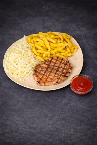 Meniu cotlet de porc la gratar mic