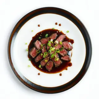 53 Ternera Con Salsa Sha - Cha A La Plancha