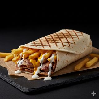 Taco de kebab o falafel