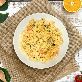 Riso basmati, pollo e verdure