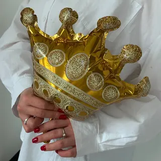 Корона фольгована золота, (надута повітрям) 35 см