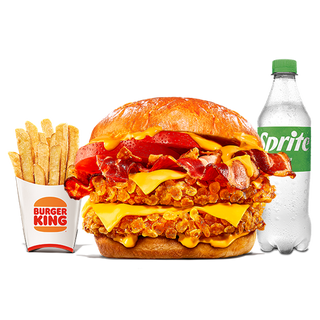 Menú Duo Bacon Cheddar - Doble Crispy Grande