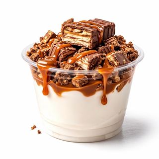 YOGUR DULCE DE LECHE Y HUESITOS