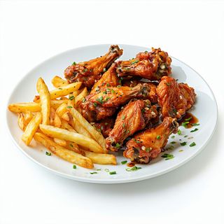 Coaste de pui crocante cu cartofi prajiti