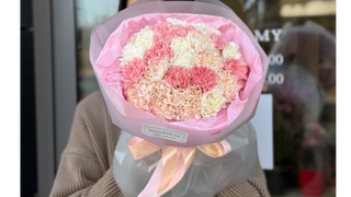 Bukiet z 25 pastelowych goździków