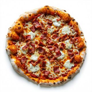 Pizza tonda - zucca, pancetta e provola