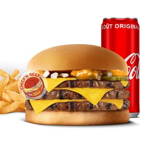 Menu Triple Cheese Burger