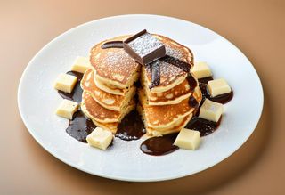 Pancake con cioccolata bianca e Nutella
