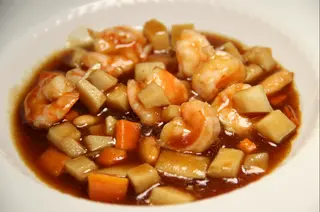 Gamberi e mandorle