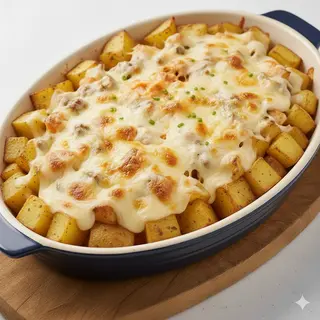 Patatas Con 4 Quesos Al Horno