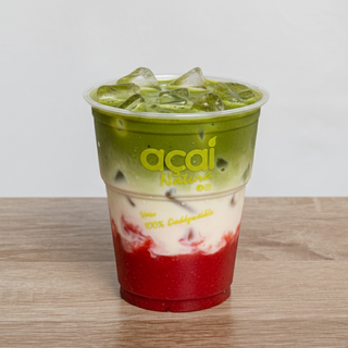 Iced Strawberry Matcha Latte 