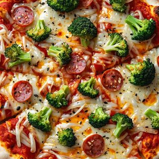 Pizza con salsiccia friarielli e mozzarella