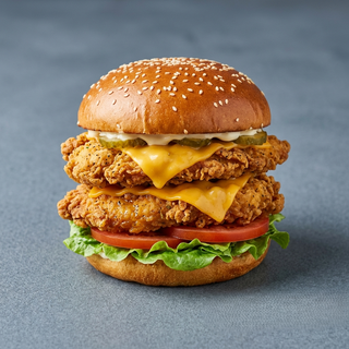 King Size Chicken With Cheese Burger