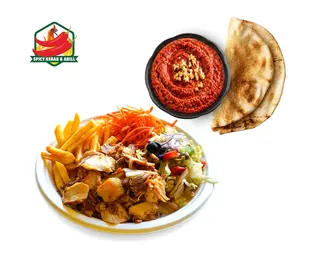 Talerz kebab Mega + Muhammara z Pitą