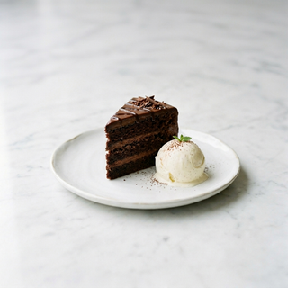 Cake Slice and a  Ice Cream Scoop