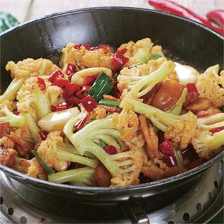181. Cavolfiore piccante con carne alla pentola 干锅花菜