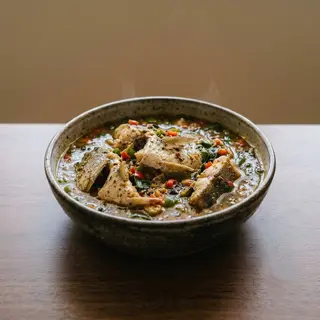 Full Croaker Fish Pepper Soup