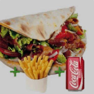 Pita + patatas + refresco