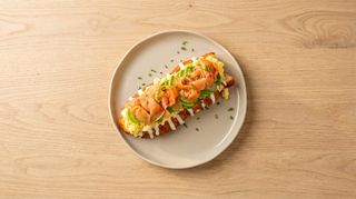Ciabatta with salted salmon 