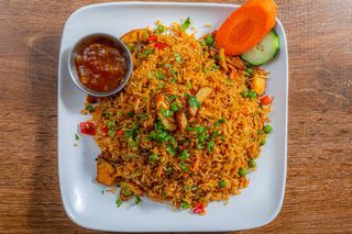 Chapati + Pilau + Goat's Meat + Soda