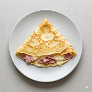 Crep con queso y jamón dulce