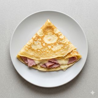 Crep con queso y jamón dulce