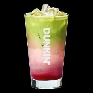 Iced Matcha Latte De Frutas Del Bosque