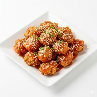 Pollo Frito Agridulce Con Semillas De Sésamo