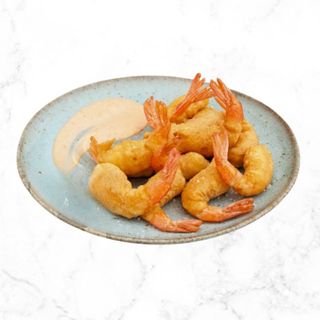 ración de gambas con gabardina (8 uds.)