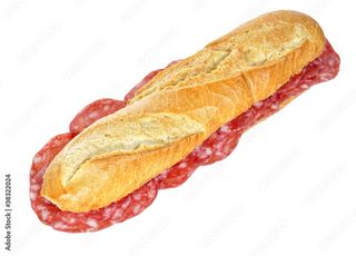 Medio bocadillo de fuet