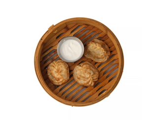 Жаренные манты с мясом  3 шт