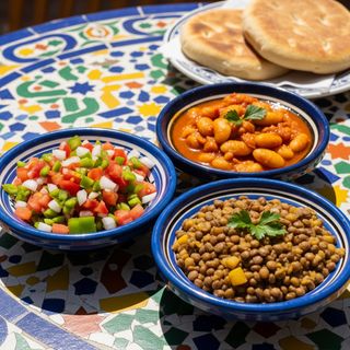 Pack entrées froides: Salade Marocaine + Haricots + Lentilles