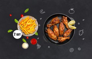 Комбо меню з курячими крильцями