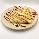 Pancakes with ham and cheese