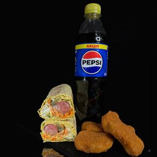 Хот-дог+нагетси+напій 0.5 450г