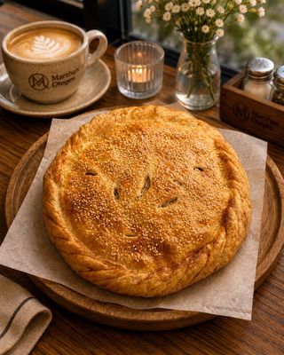 Слоеный пирог с курицей и грибами (850г)