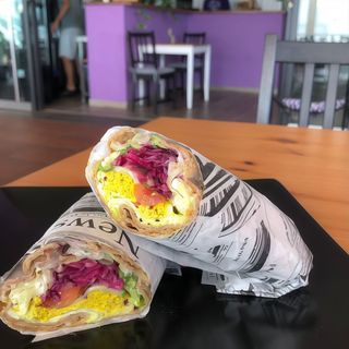 Wrap with homemade Vegan Egg