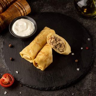 Млинці з м`ясом смажені, 100 г