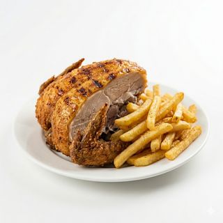 Medio Pollo Y Patatas