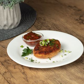 Котлета з курки (смажена) (100г)