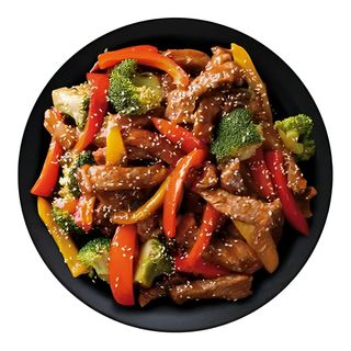 Острое мясо с овощами в терияки соусе