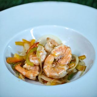 Gamberi fritti con sale e pepe